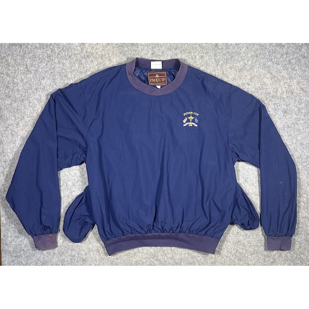 Vintage 1995 Ryder Cup Oak Hill Windbreaker Men’s XL Navy Proquip Golf READ